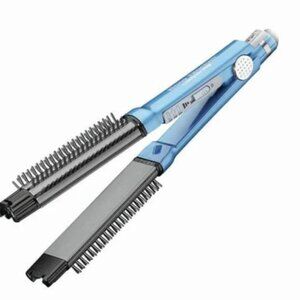 NWT BaBylissPRO Nano Titanium 1-1/4" Omni Styler Flat Iron and Comb Curler